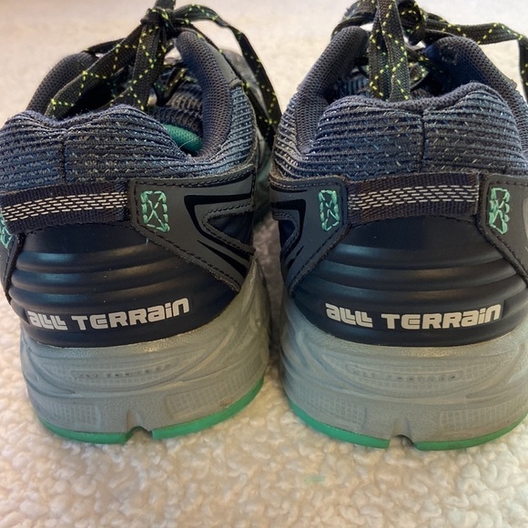 New Balance 510v3 All Terrain Athletic Sneaker Grey Teal Trail Runner Preowned - Picture 3 of 13